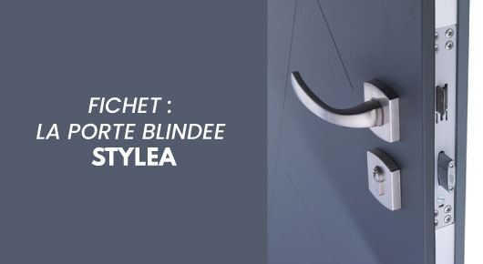 Porte blindée Fichet Stylea sur une façade de maison