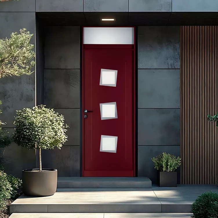 Porte blindée de maison Fichet Stylea SI avec imposte
