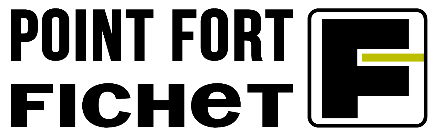 Logo Point Fort Fichet blanc sur fond transparent